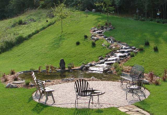 Stream flowing down a hillside